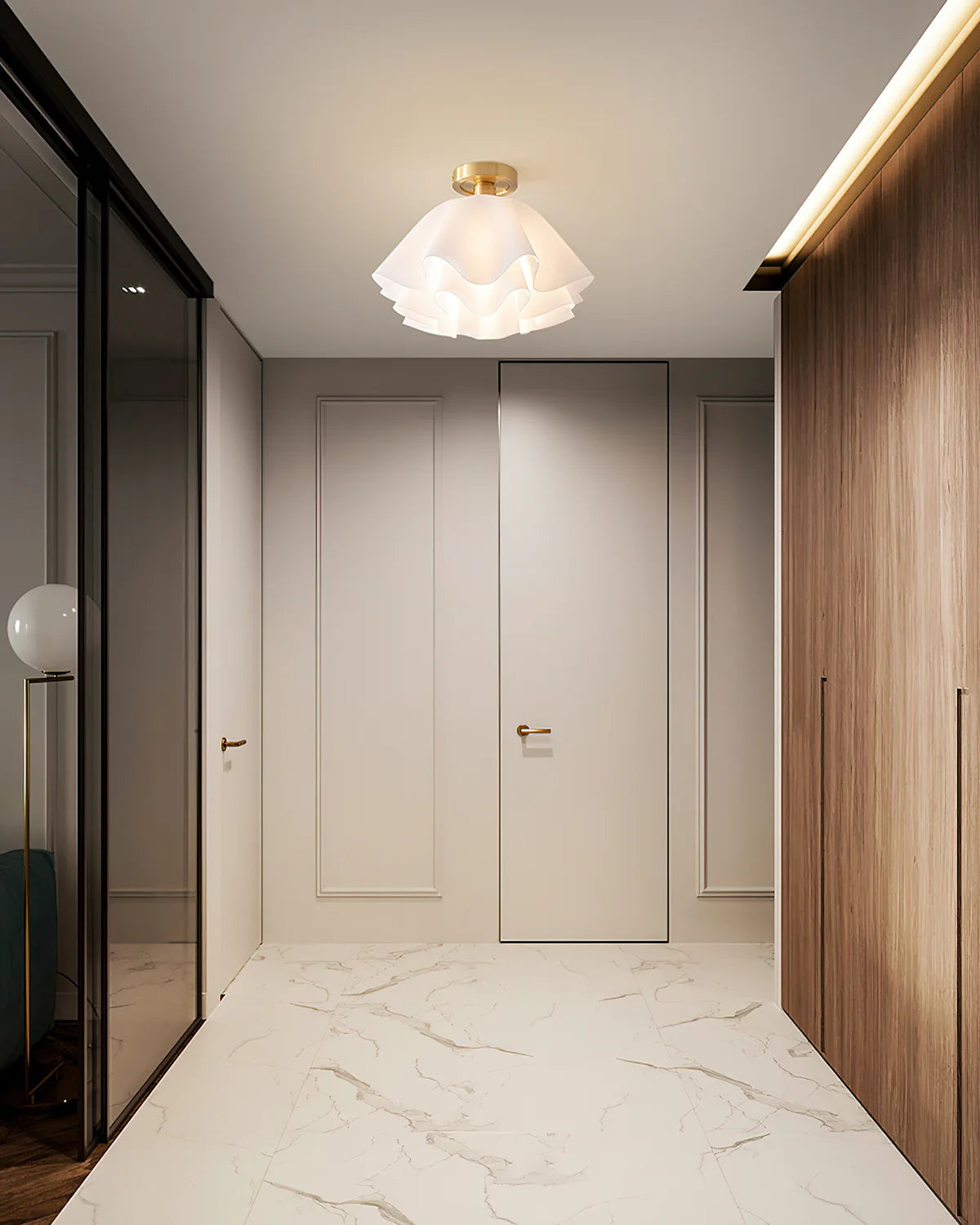 Cealing Ruffle Icon Cloud Ruffle Ceiling Light – Loonglight