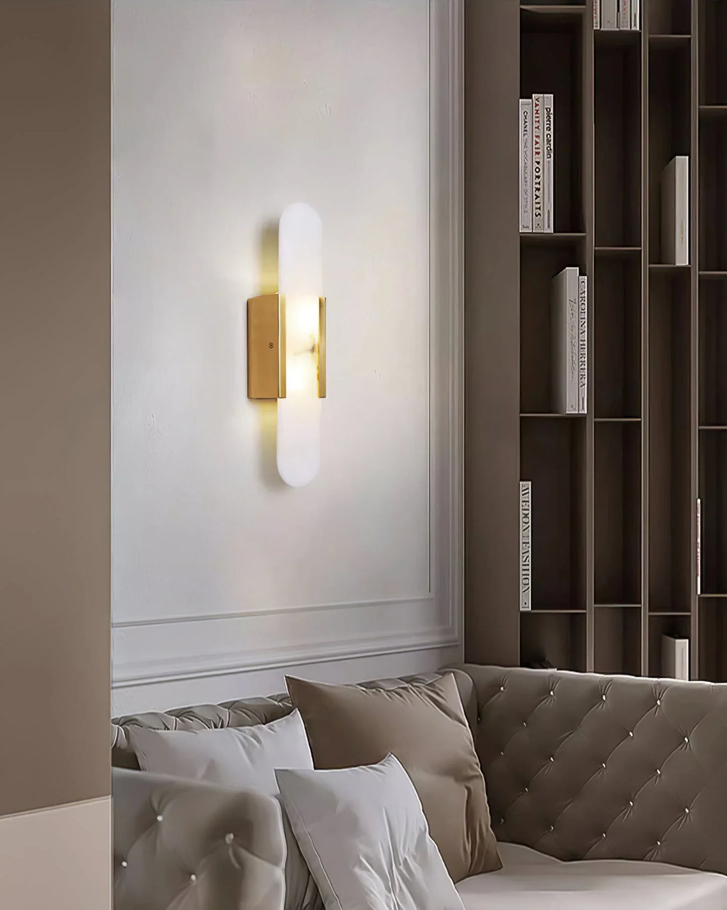 Contemporary Alabaster Wall Light - Loonglight