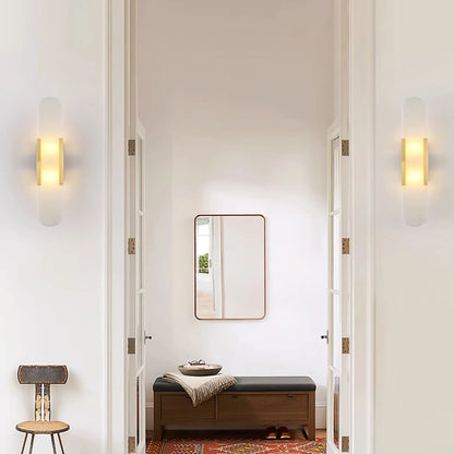 Contemporary Alabaster Wall Light - Loonglight