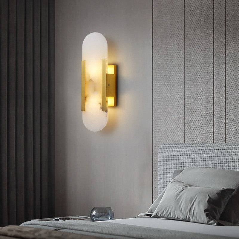 Contemporary Alabaster Wall Light - Loonglight