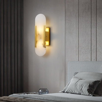 Contemporary Alabaster Wall Light - Loonglight