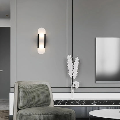 Contemporary Alabaster Wall Light - Loonglight