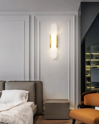 Contemporary Alabaster Wall Light - Loonglight