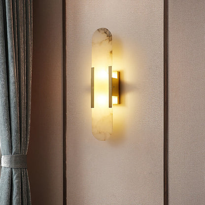 Contemporary Alabaster Wall Light - Loonglight