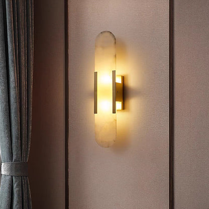 Contemporary Alabaster Wall Light - Loonglight