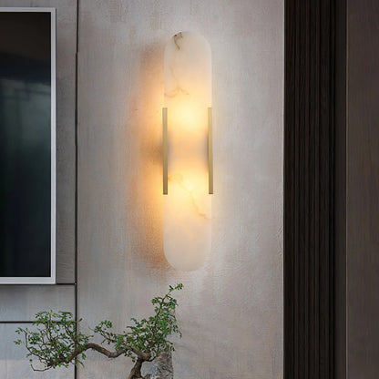 Contemporary Alabaster Wall Light - Loonglight