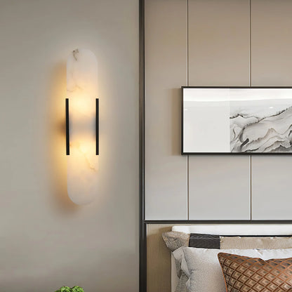 Contemporary Alabaster Wall Light - Loonglight