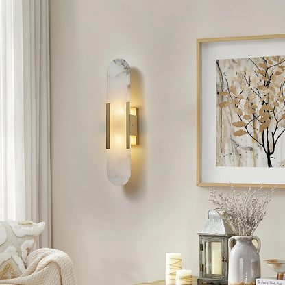 Contemporary Alabaster Wall Light - Loonglight