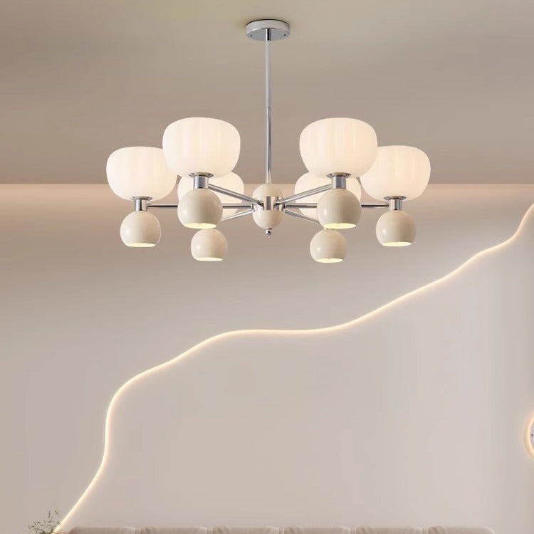 Cream Pumpkin Chandelier - Loonglight
