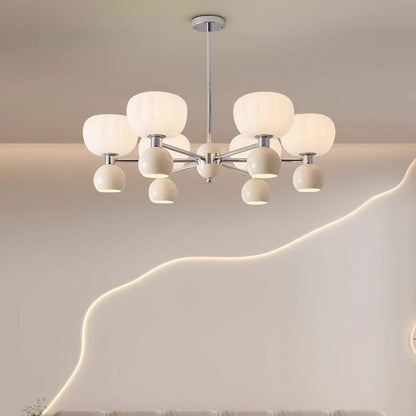 Cream Pumpkin Chandelier - Loonglight