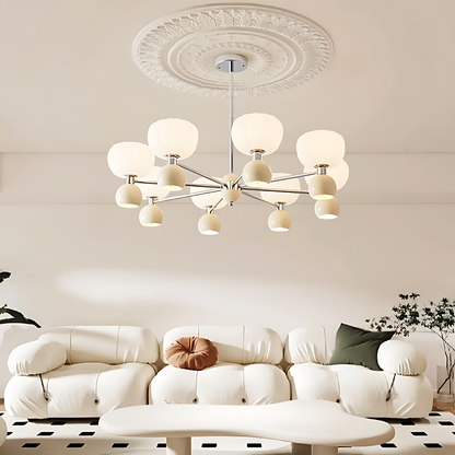Cream Pumpkin Chandelier - Loonglight