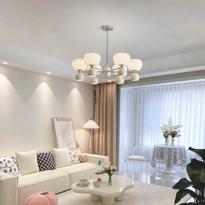 Cream Pumpkin Chandelier - Loonglight