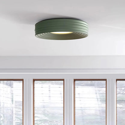 Cream Ribbed Ceiling Light - Loonglight