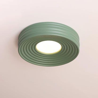 Cream Ribbed Ceiling Light - Loonglight