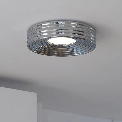 Cream Ribbed Ceiling Light - Loonglight