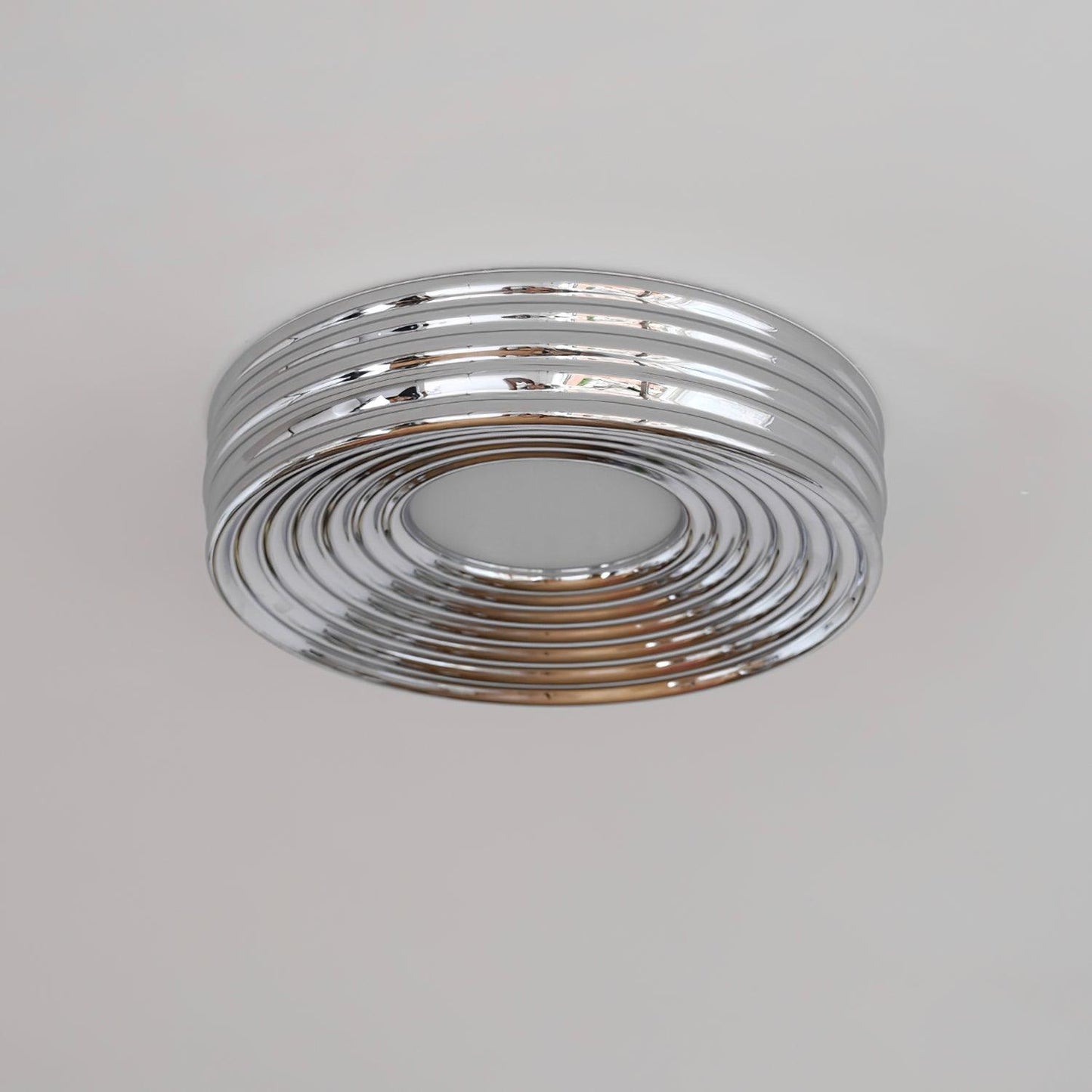 Cream Ribbed Ceiling Light - Loonglight