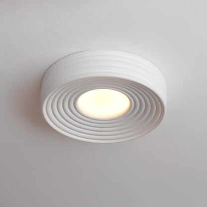 Cream Ribbed Ceiling Light - Loonglight