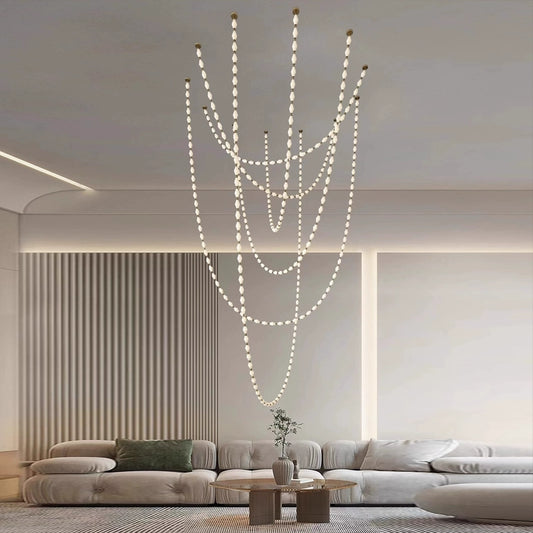 Creative Glass Pearl Necklace Chandelier