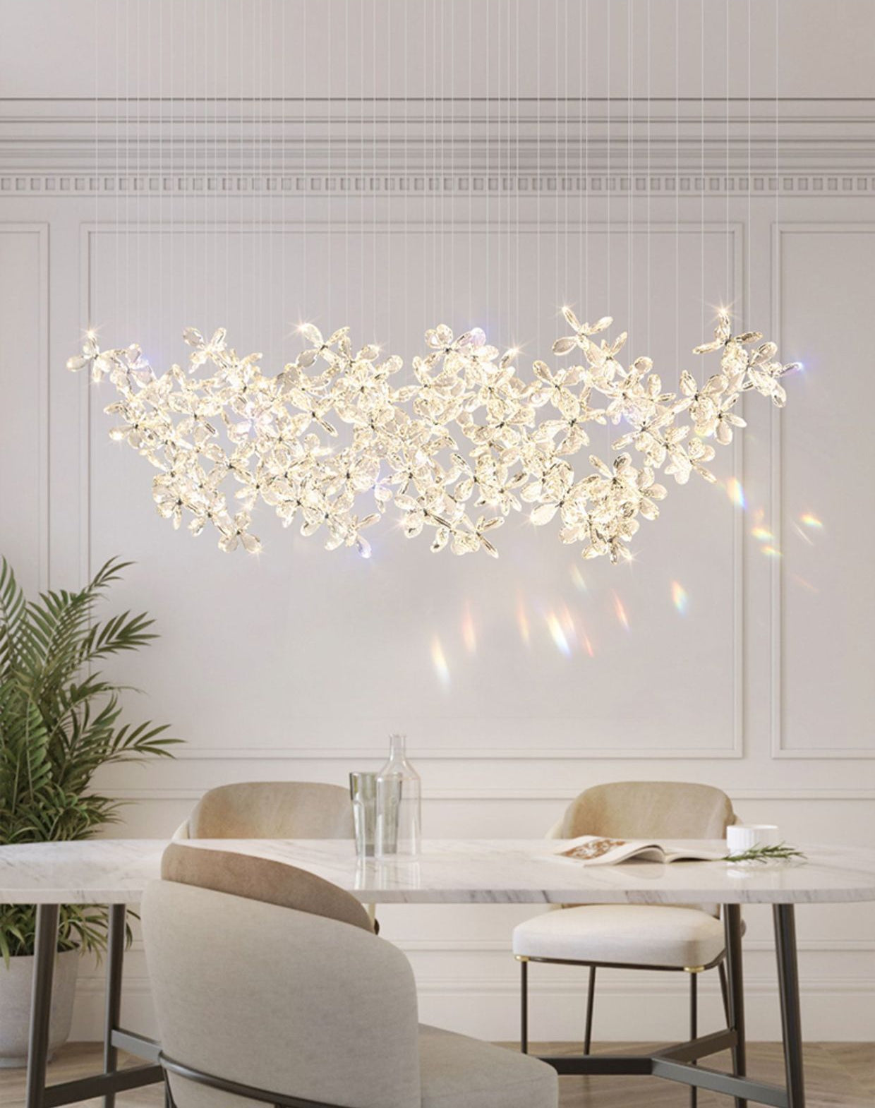 Cross Star Crystal Chandelier - Loonglight