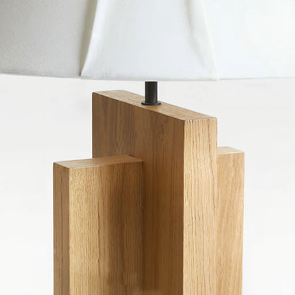 Crossbase Wooden Floor Lamp - Loonglight