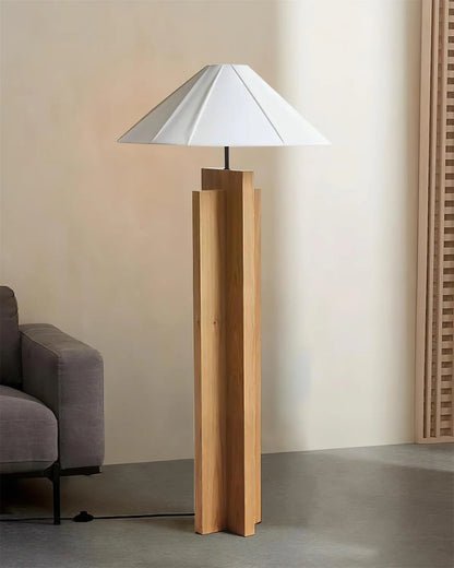 Crossbase Wooden Floor Lamp - Loonglight