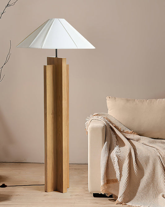 Crossbase Wooden Floor Lamp - Loonglight