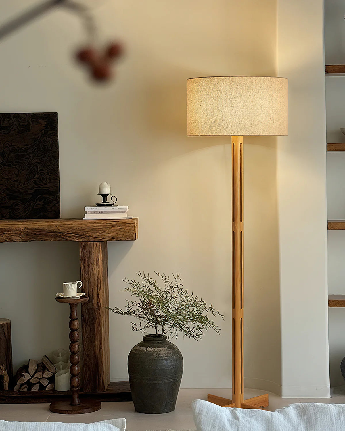 Culver Wood Floor Lamp - Loonglight