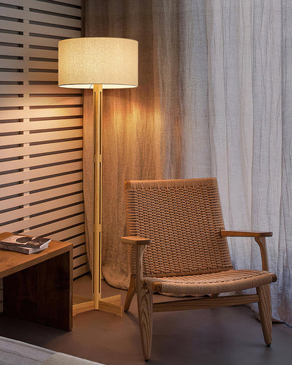 Culver Wood Floor Lamp - Loonglight