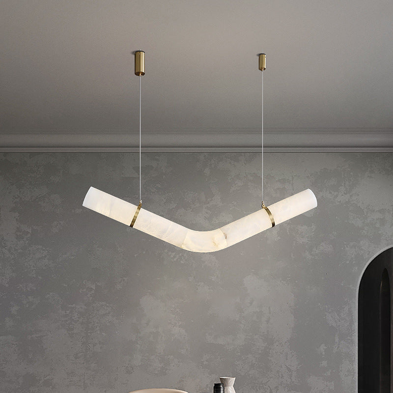 Curva Alabaster Chandelier V - Loonglight