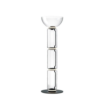 Cylindrical Transparent Glass Floor Lamp - Loonglight