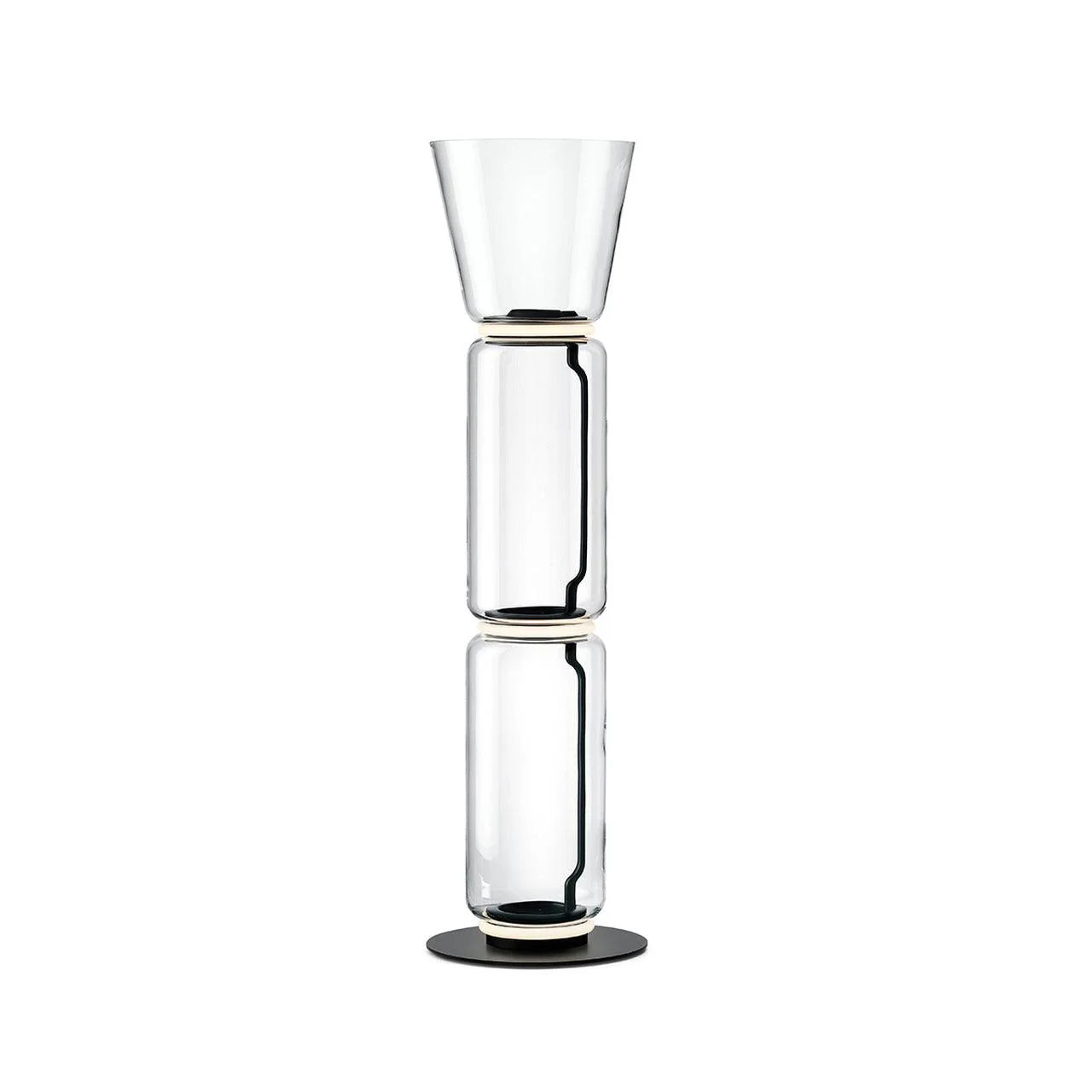 Cylindrical Transparent Glass Floor Lamp - Loonglight