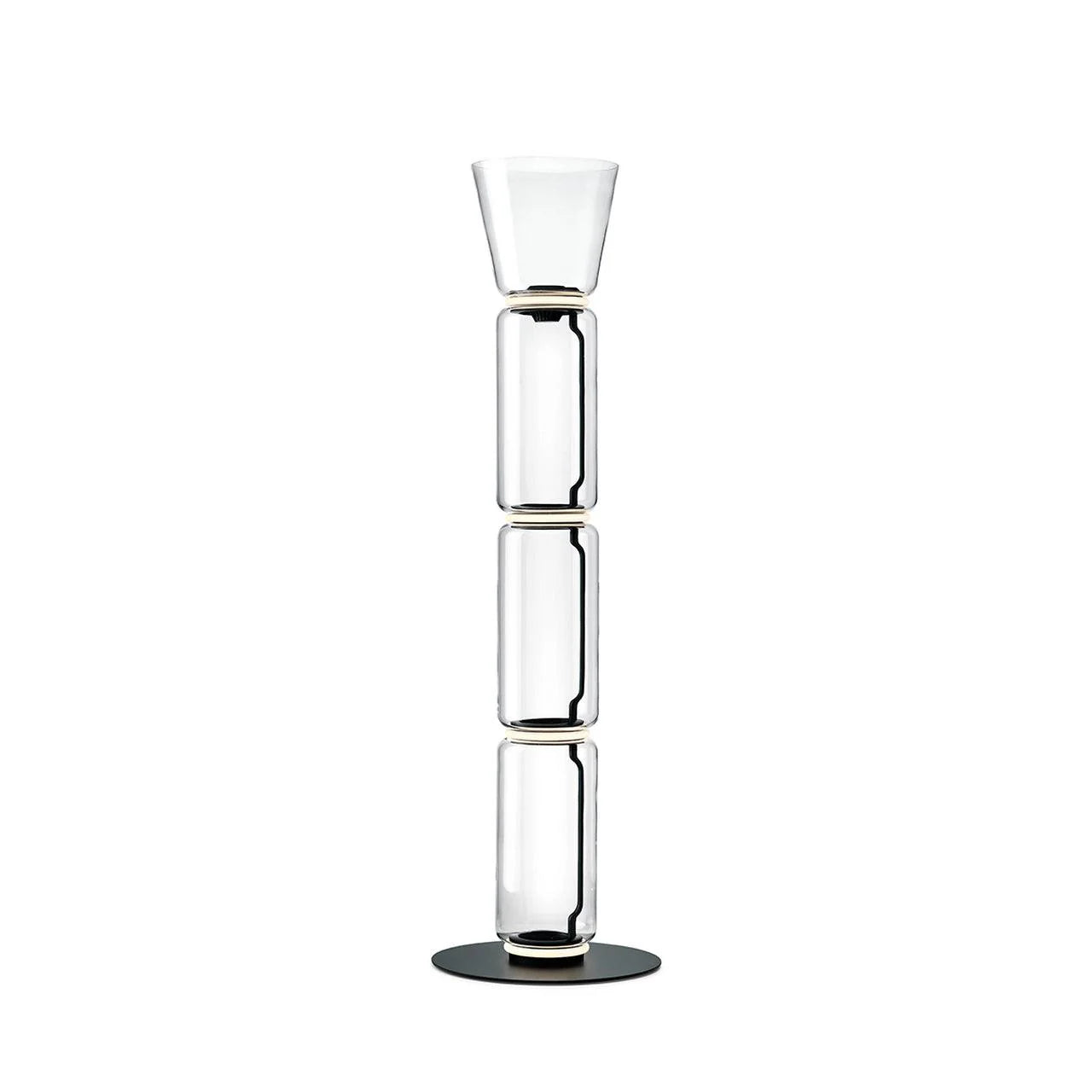 Cylindrical Transparent Glass Floor Lamp - Loonglight