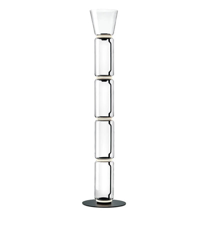 Cylindrical Transparent Glass Floor Lamp - Loonglight