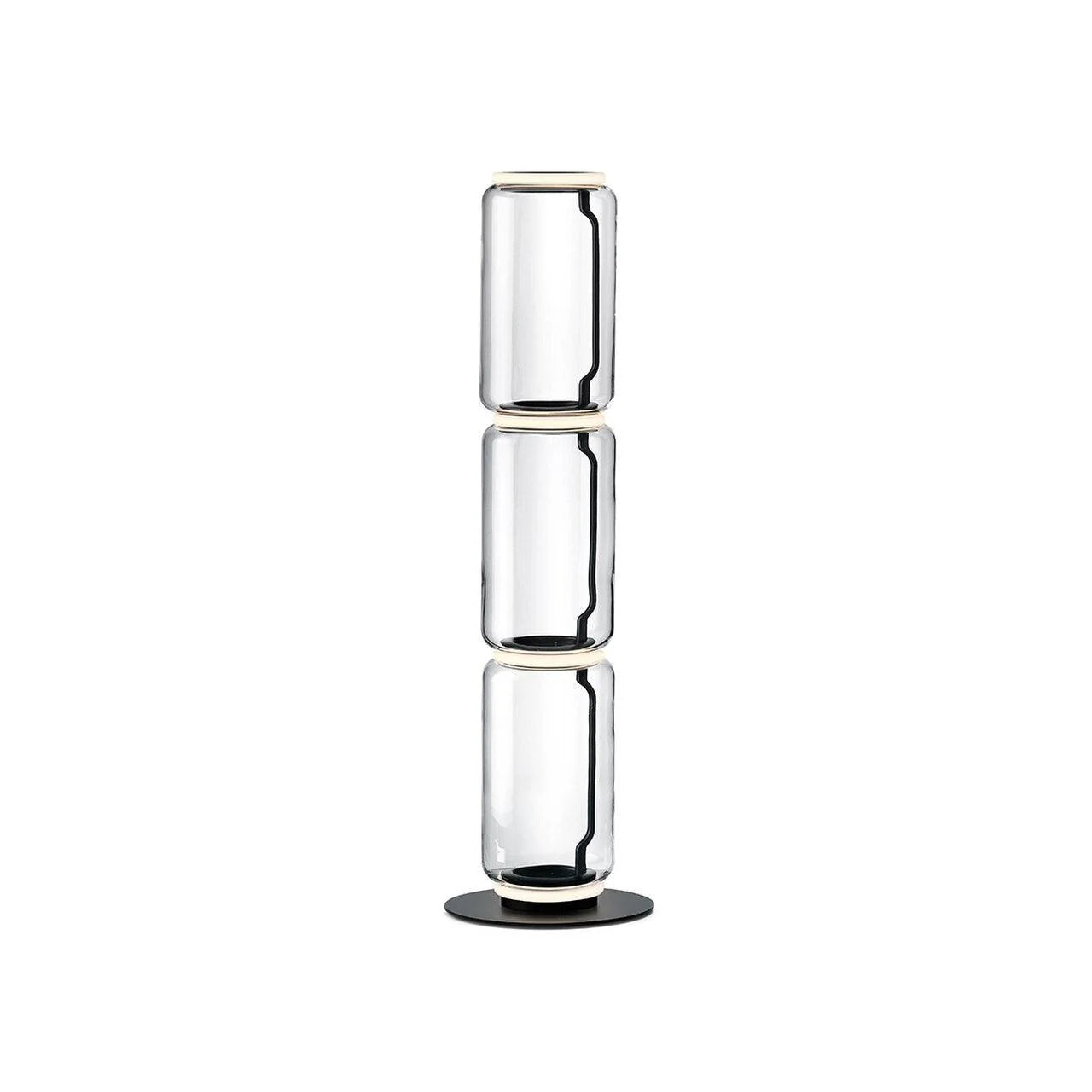 Cylindrical Transparent Glass Floor Lamp - Loonglight