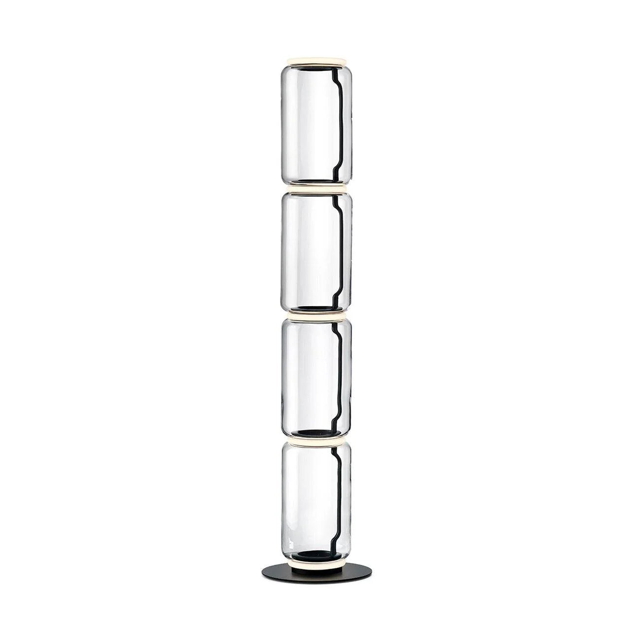 Cylindrical Transparent Glass Floor Lamp - Loonglight