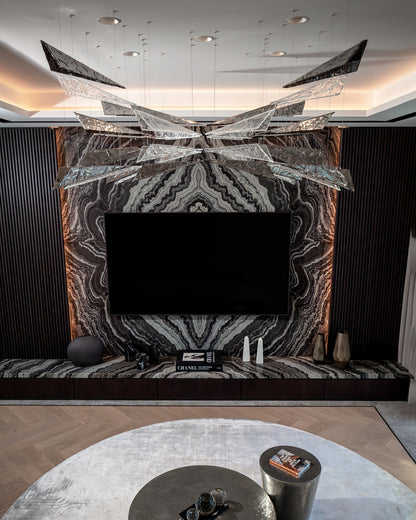 Breeze Glass Leaf Chandelier - Loonglight