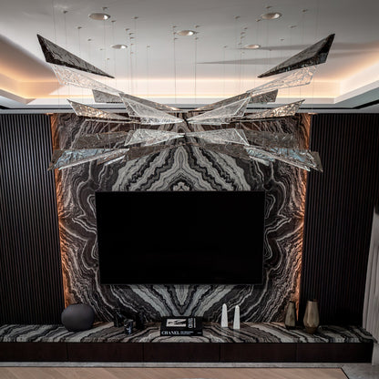 Breeze Glass Leaf Chandelier - Loonglight