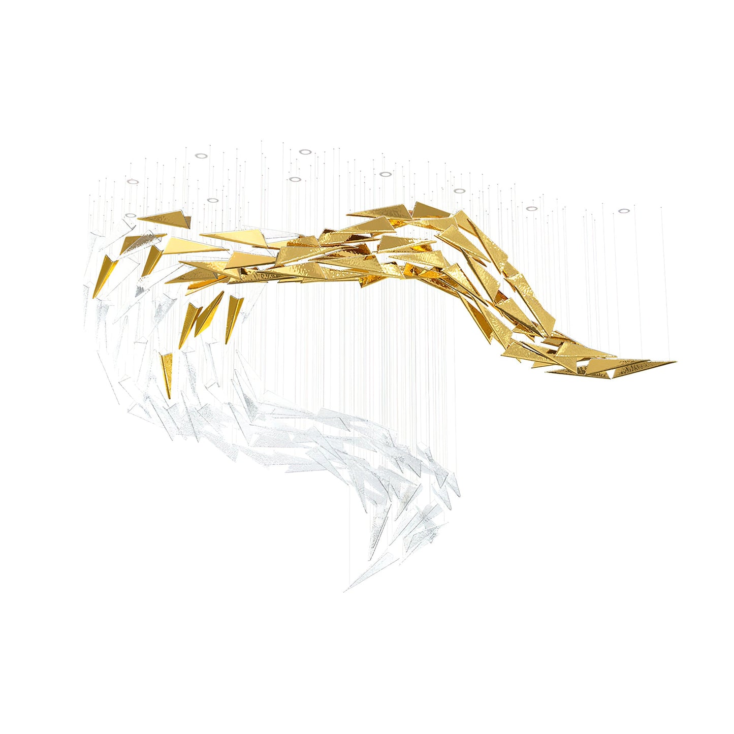 Breeze Glass Leaf Chandelier - Loonglight