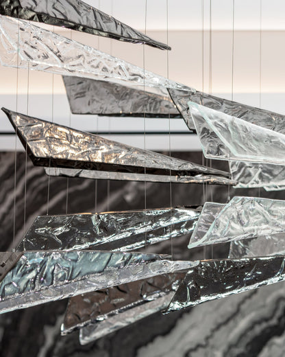 Breeze Glass Leaf Chandelier - Loonglight