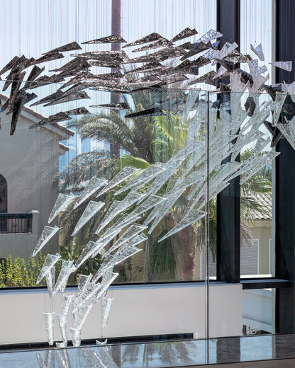 Breeze Glass Leaf Chandelier - Loonglight