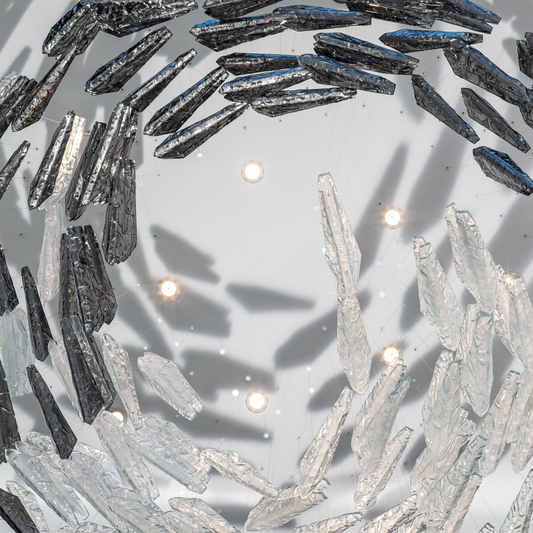 Breeze Glass Leaf Chandelier - Loonglight