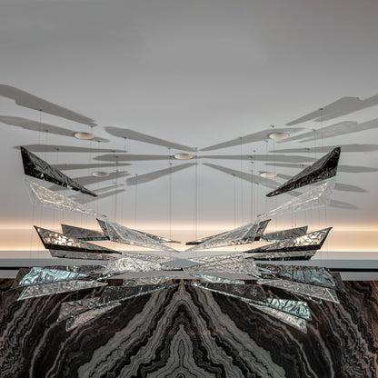 Breeze Glass Leaf Chandelier - Loonglight