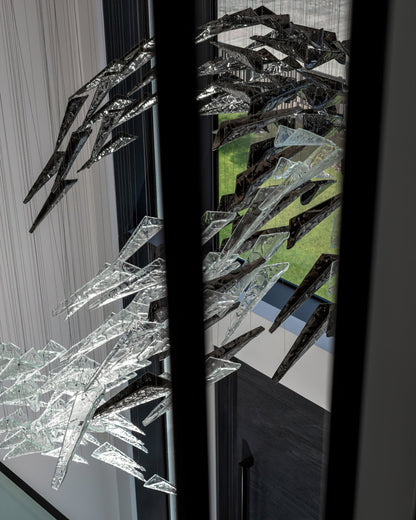 Breeze Glass Leaf Chandelier - Loonglight