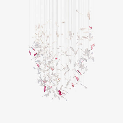 Flying Glass Feather Chandelier - Loonglight