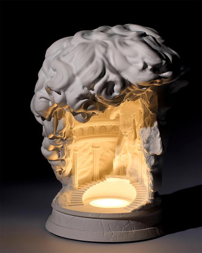 David Plaster Table Lamp - Loonglight