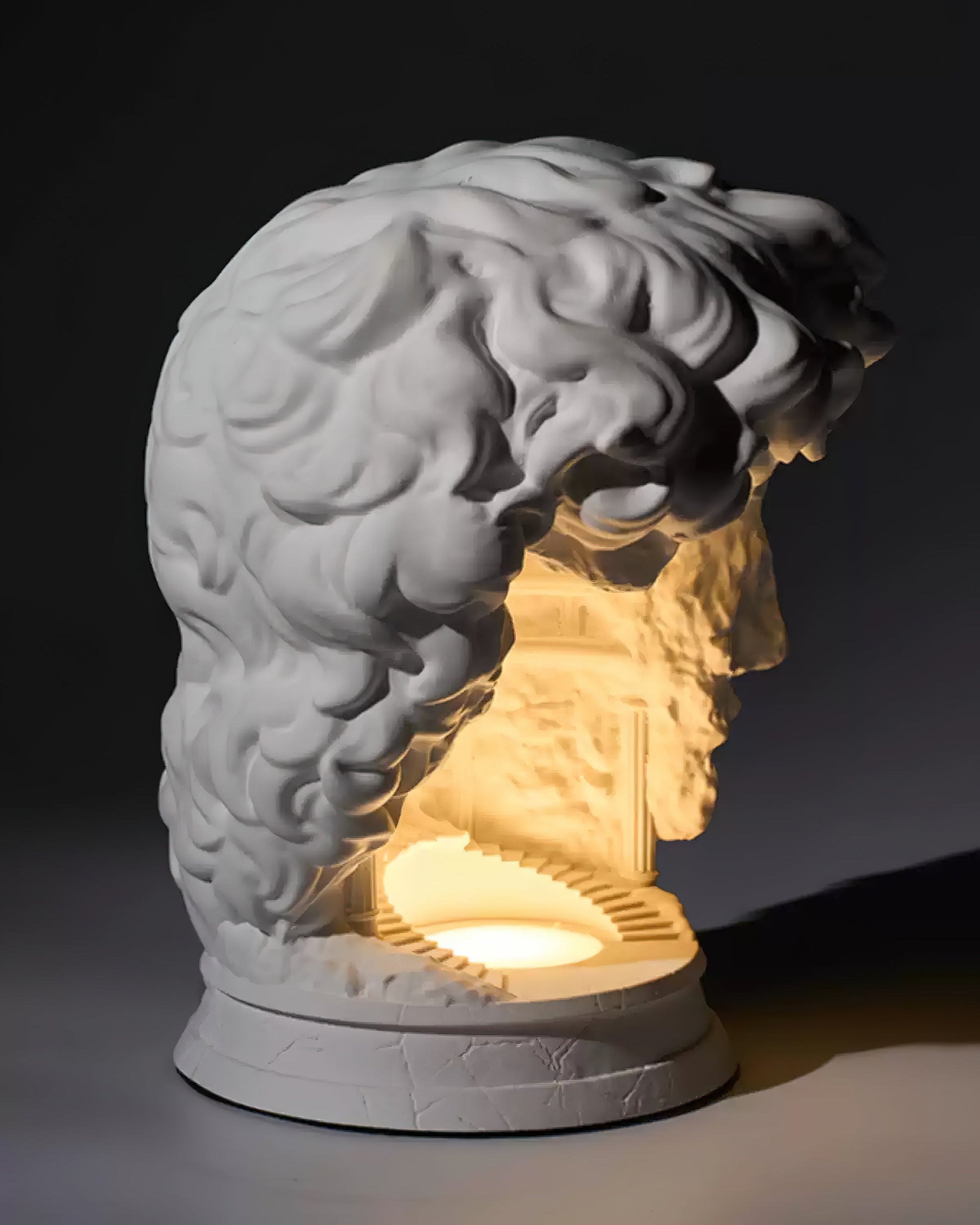 David Plaster Table Lamp - Loonglight