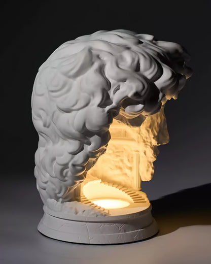 David Plaster Table Lamp - Loonglight