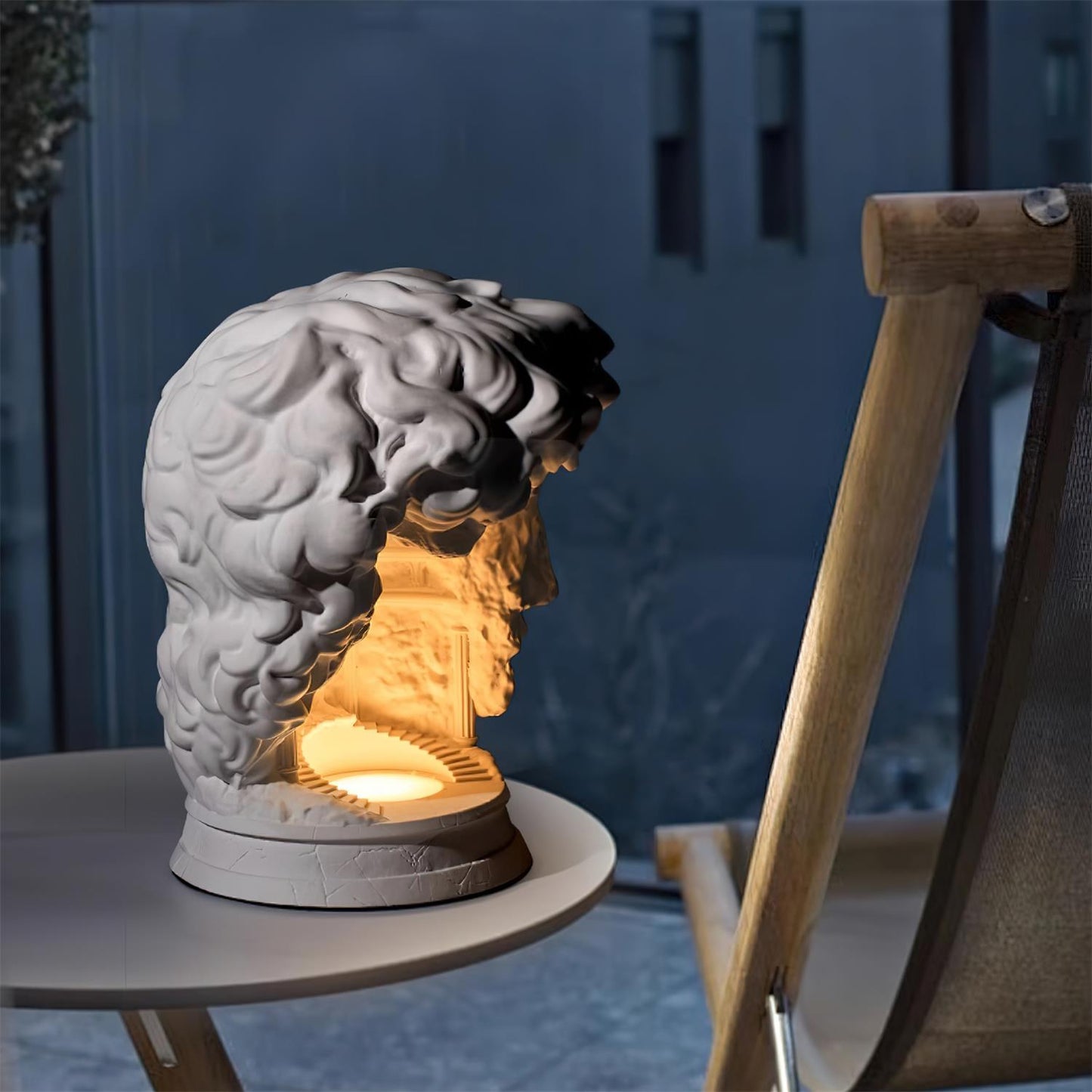 David Plaster Table Lamp - Loonglight