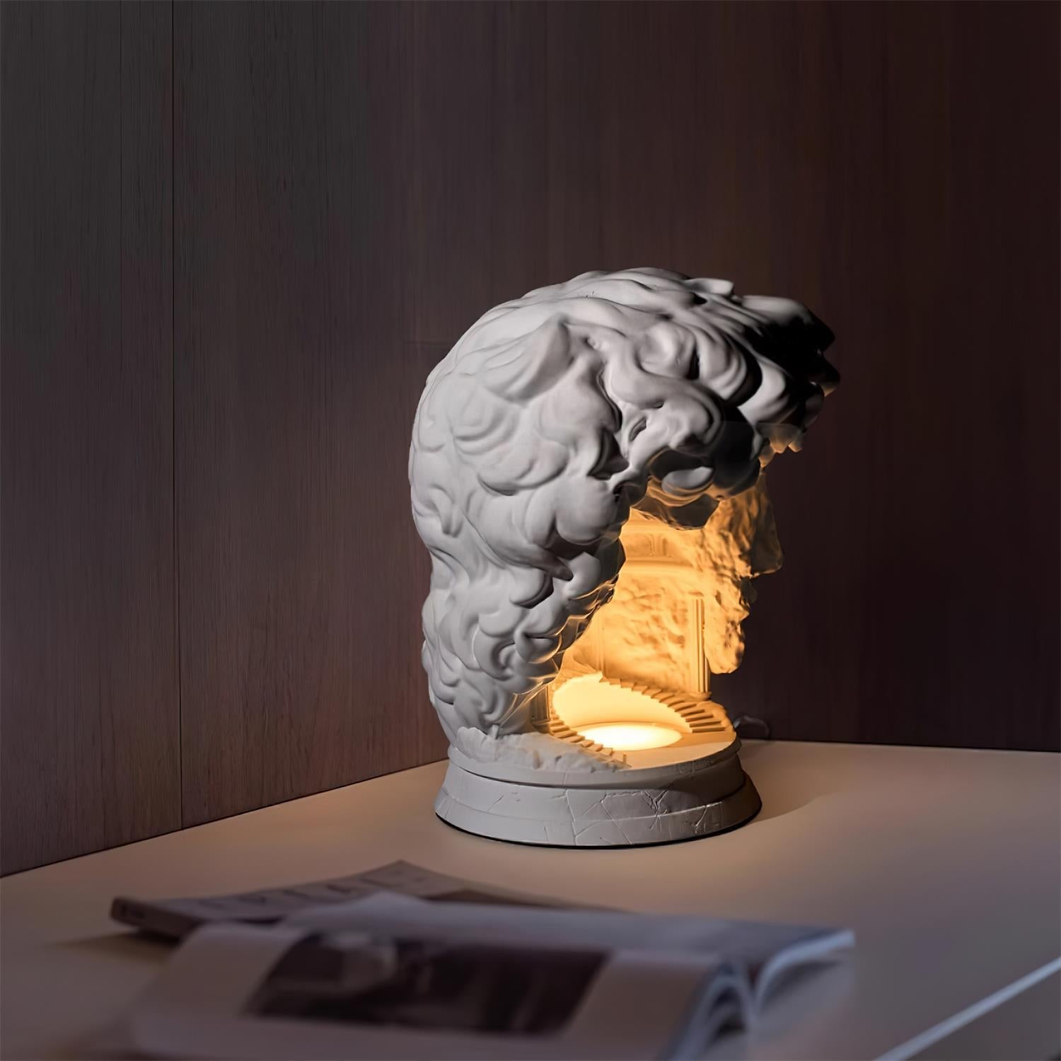 David Plaster Table Lamp - Loonglight