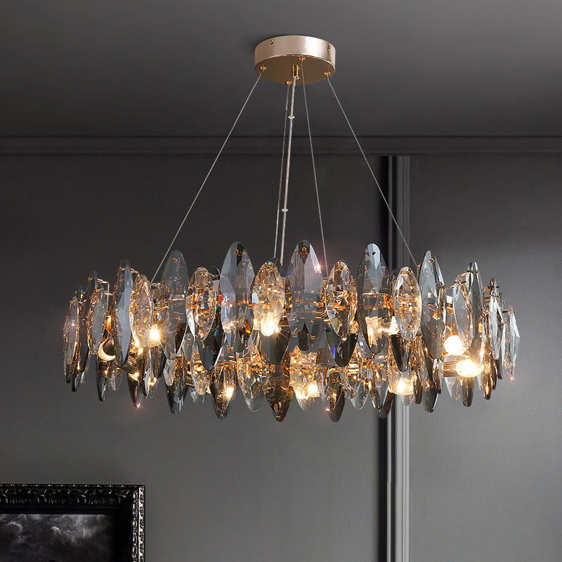 Luxury Smoke Grey Crystal Chandelier - Loonglight